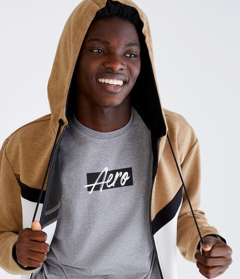 Aero Script Box Logo Graphic Tee