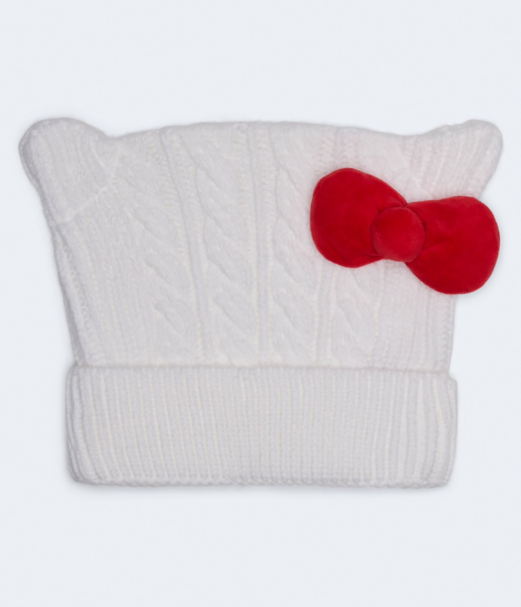 Hello Kitty Cat Ears Cable Beanie