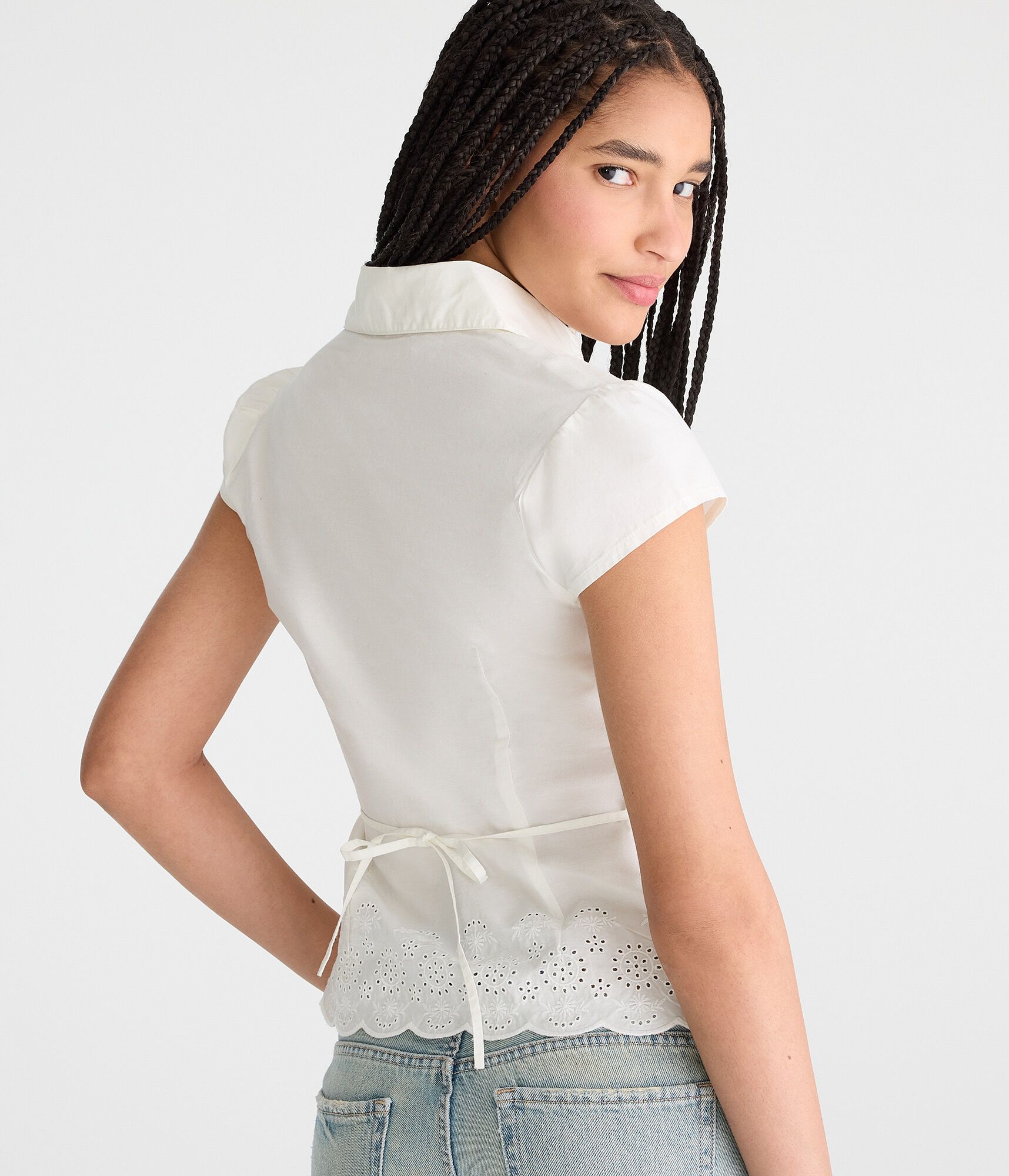 Eyelet Peter Pan Blouse