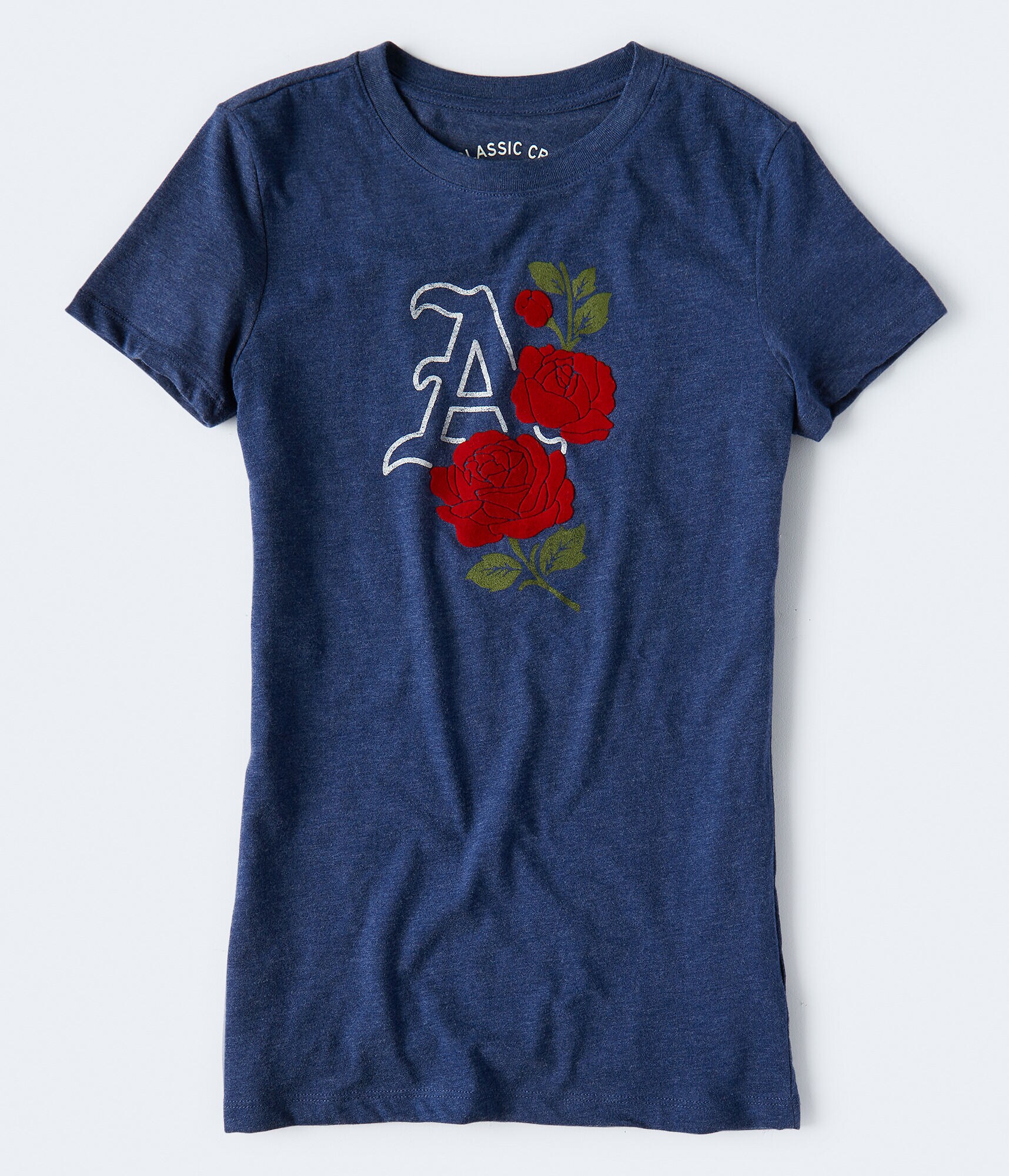 Flocked Roses "A" Graphic Tee