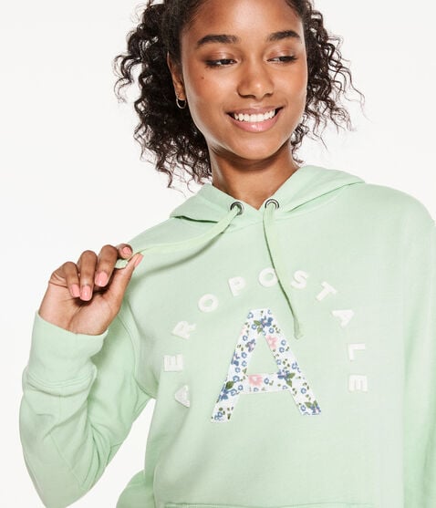 Aeropostale Floral Fill Pullover Hoodie