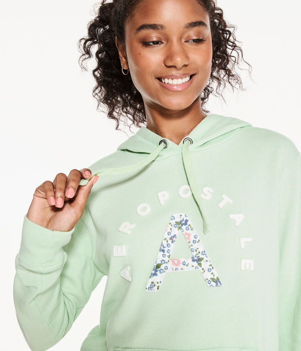 Aeropostale Floral Fill Pullover Hoodie