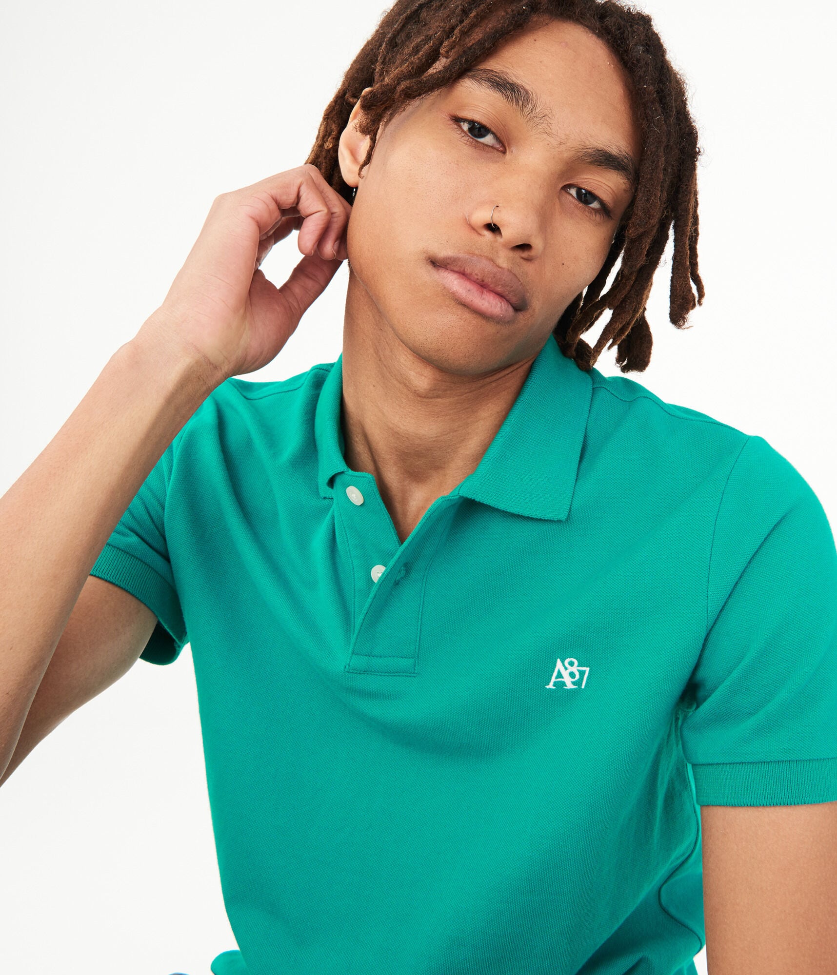 A87 logo piqué polo Clearance