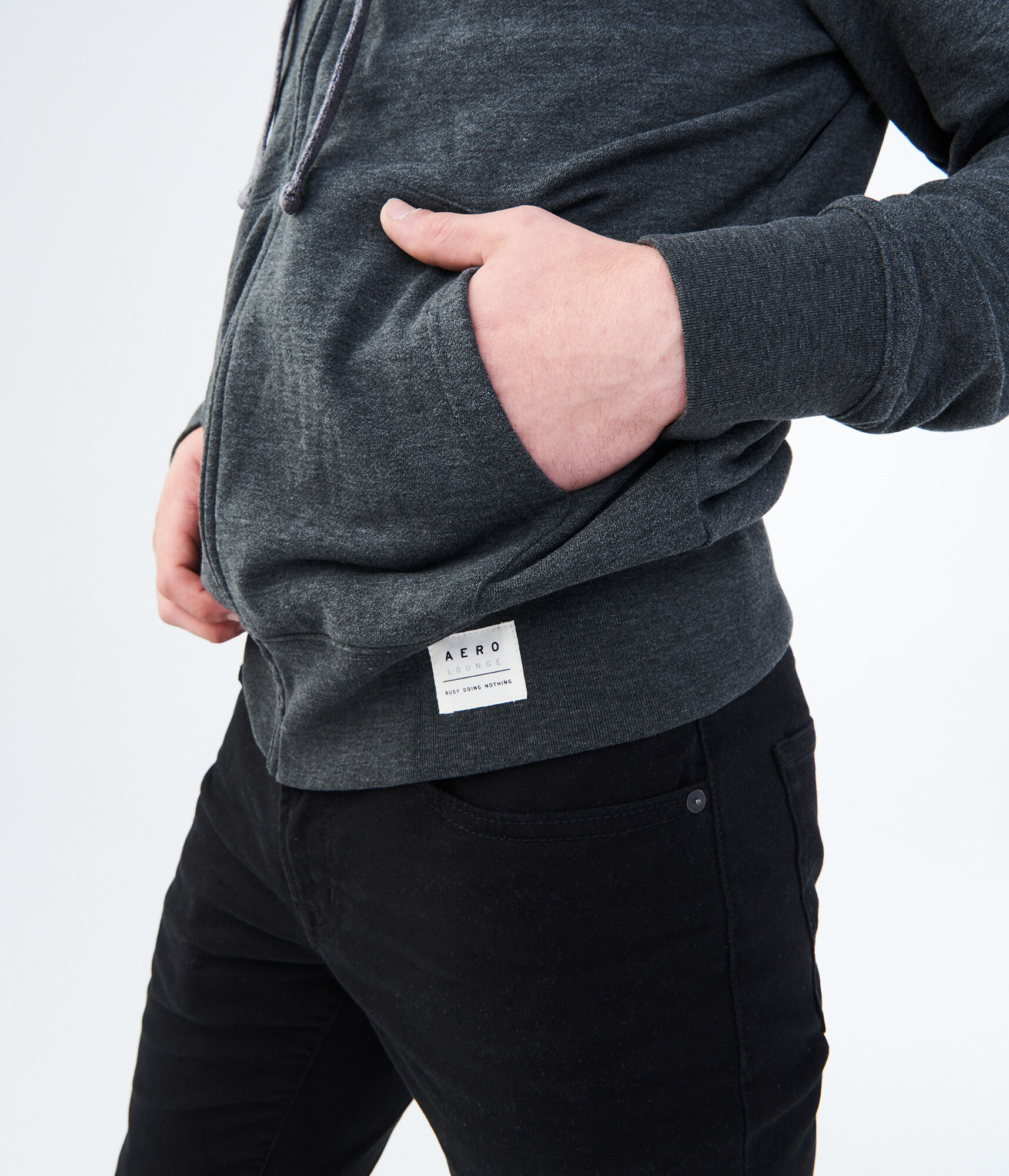 Heathered Full-Zip Hoodie