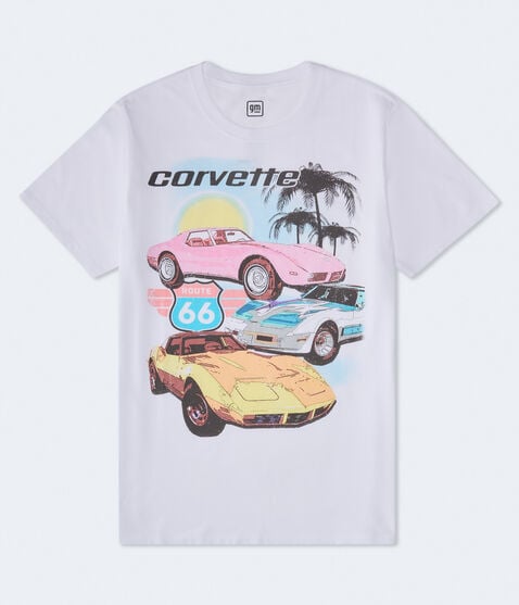 Corvette Route 66 Oversized Graphic Tee Corvette Route 66 Oversized Graphic Tee