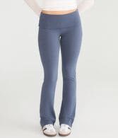 Cloud Soft Angel Wings Mid-Rise Fold-Over Flare Leg Pants