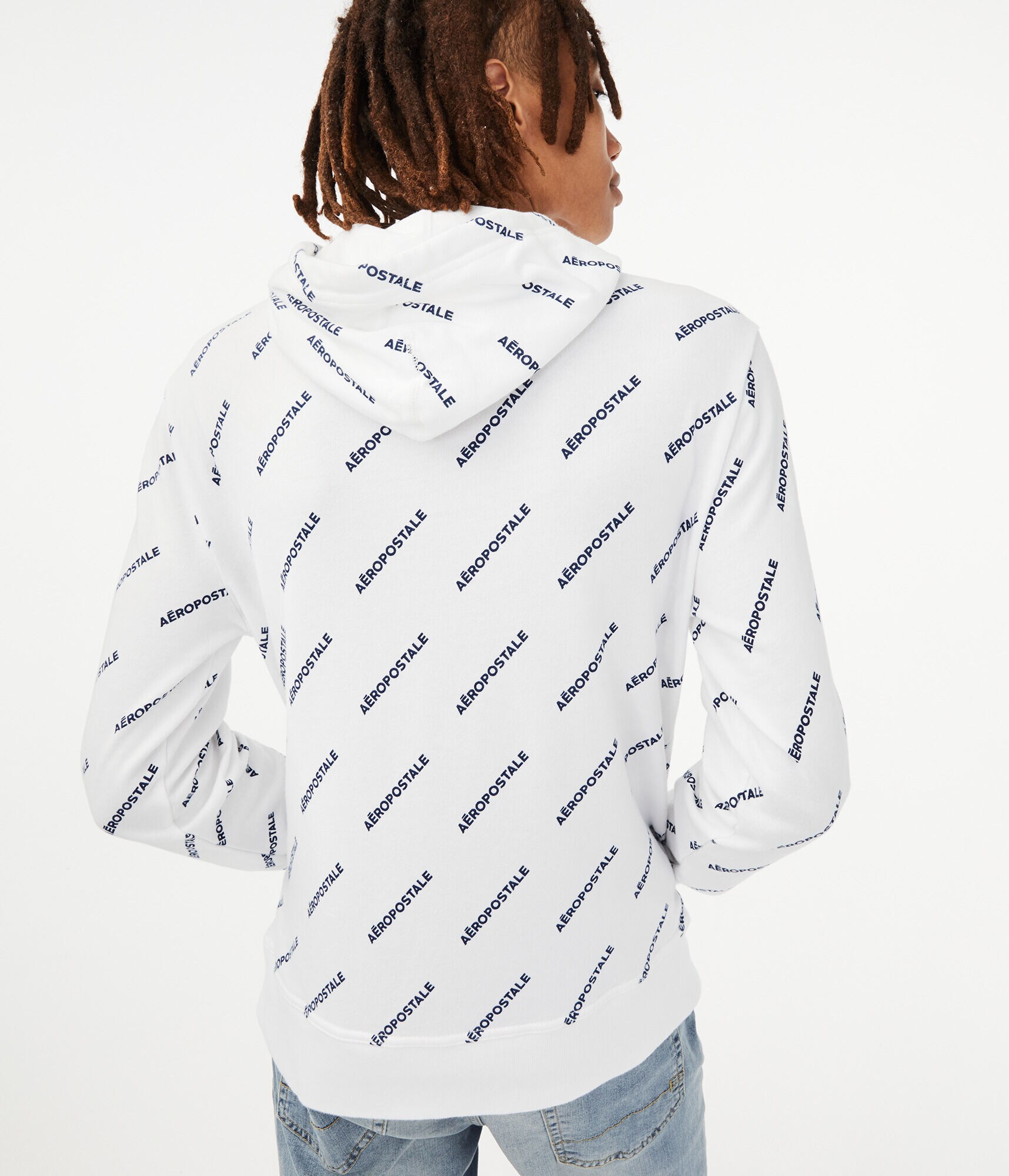 Repeating Logo Pullover Hoodie