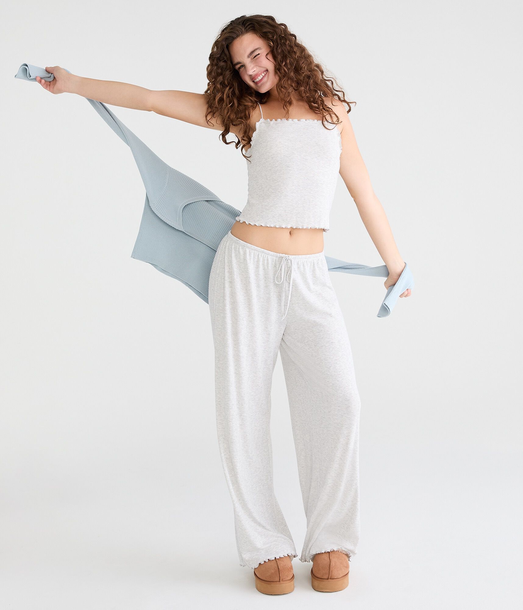 Pointelle Cropped Sleep Cami