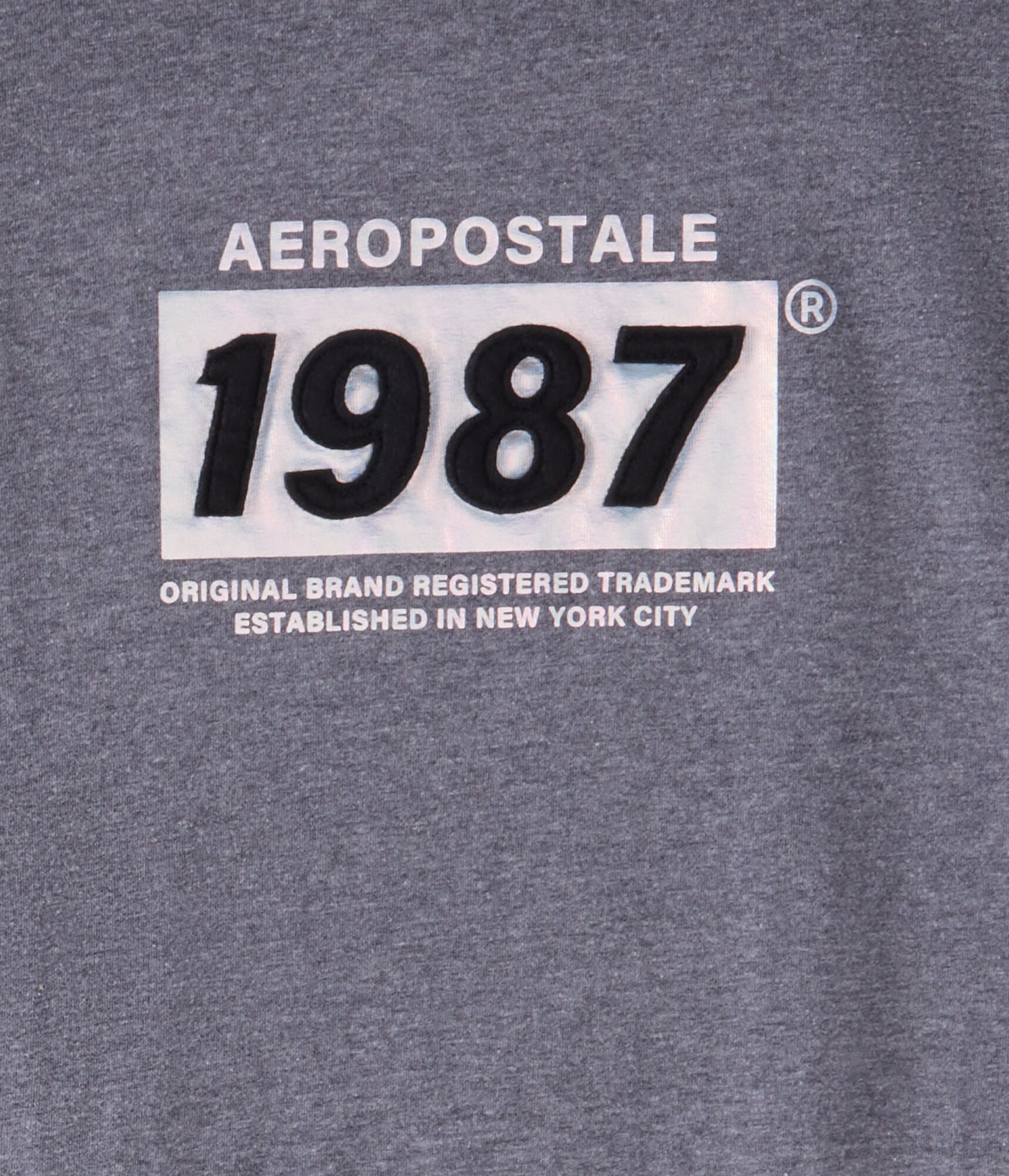 Aeropostale 1987 Box Logo Appliqu&eacute; Graphic Tee