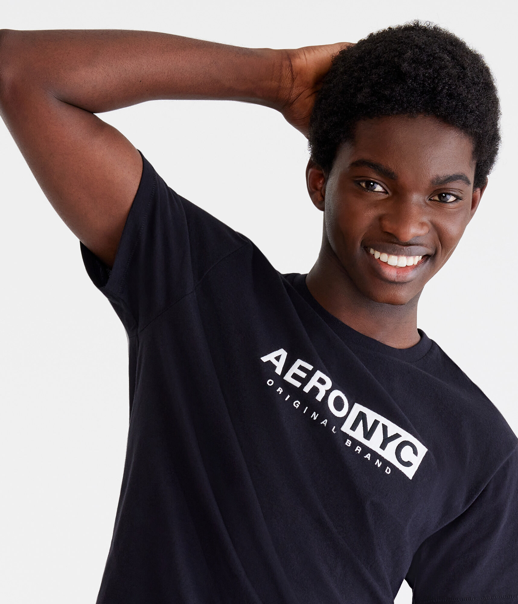 Aero NYC Box Logo Appliqué Graphic Tee