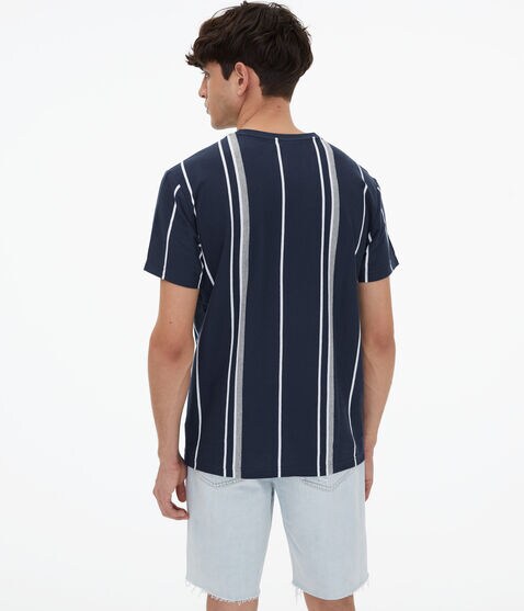 Aero Logo Vertical Stripe Graphic Tee Aero Logo Vertical Stripe Graphic Tee