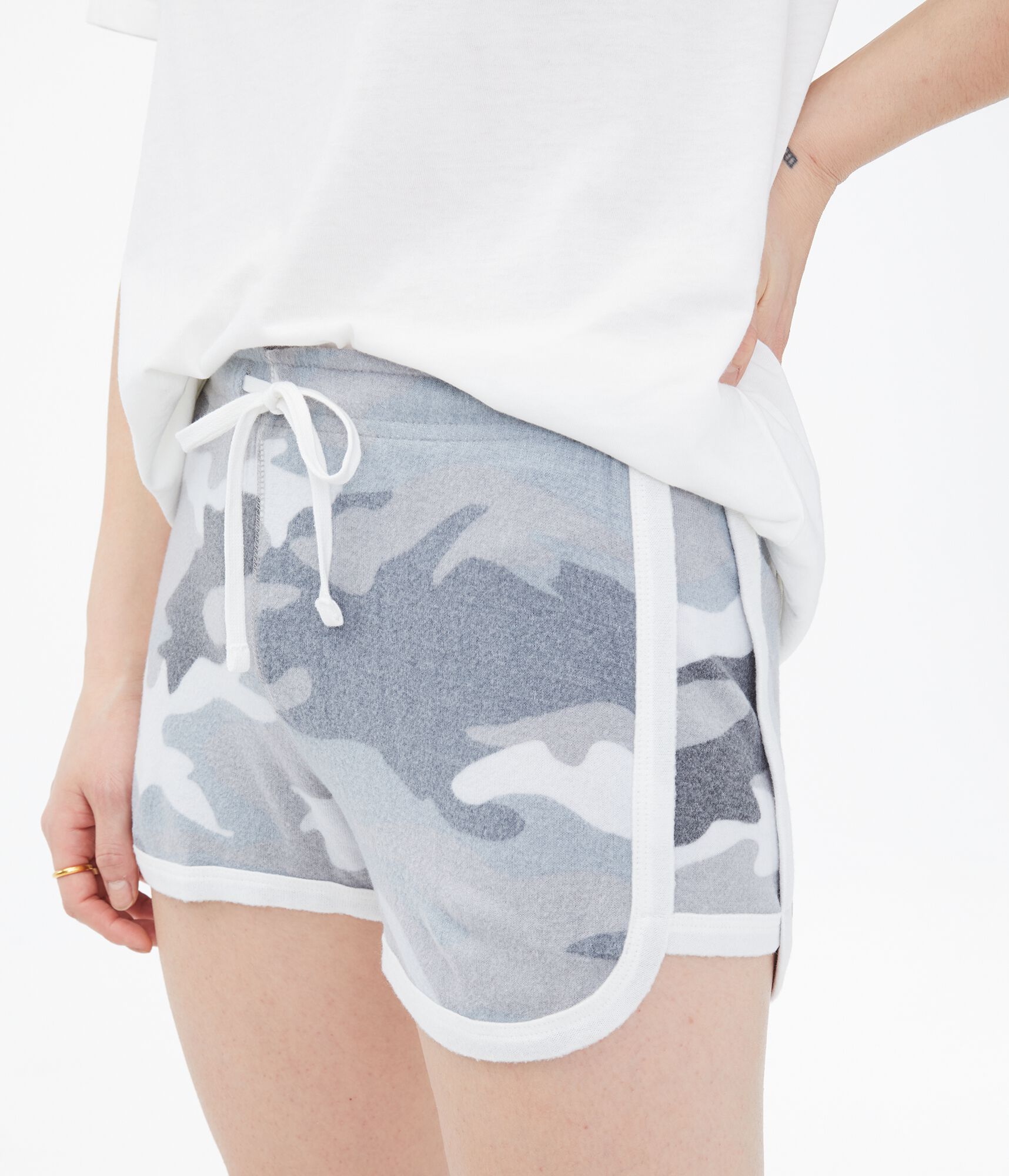 Camo Fuzzy Girlfriend Shorts