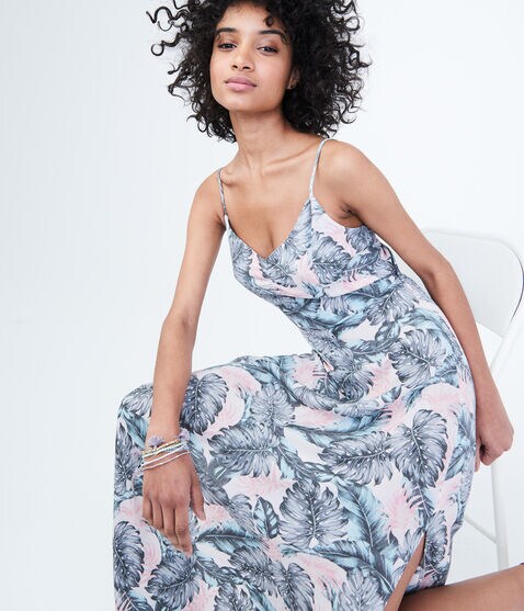 Floral Tie-Back Maxi Dress
