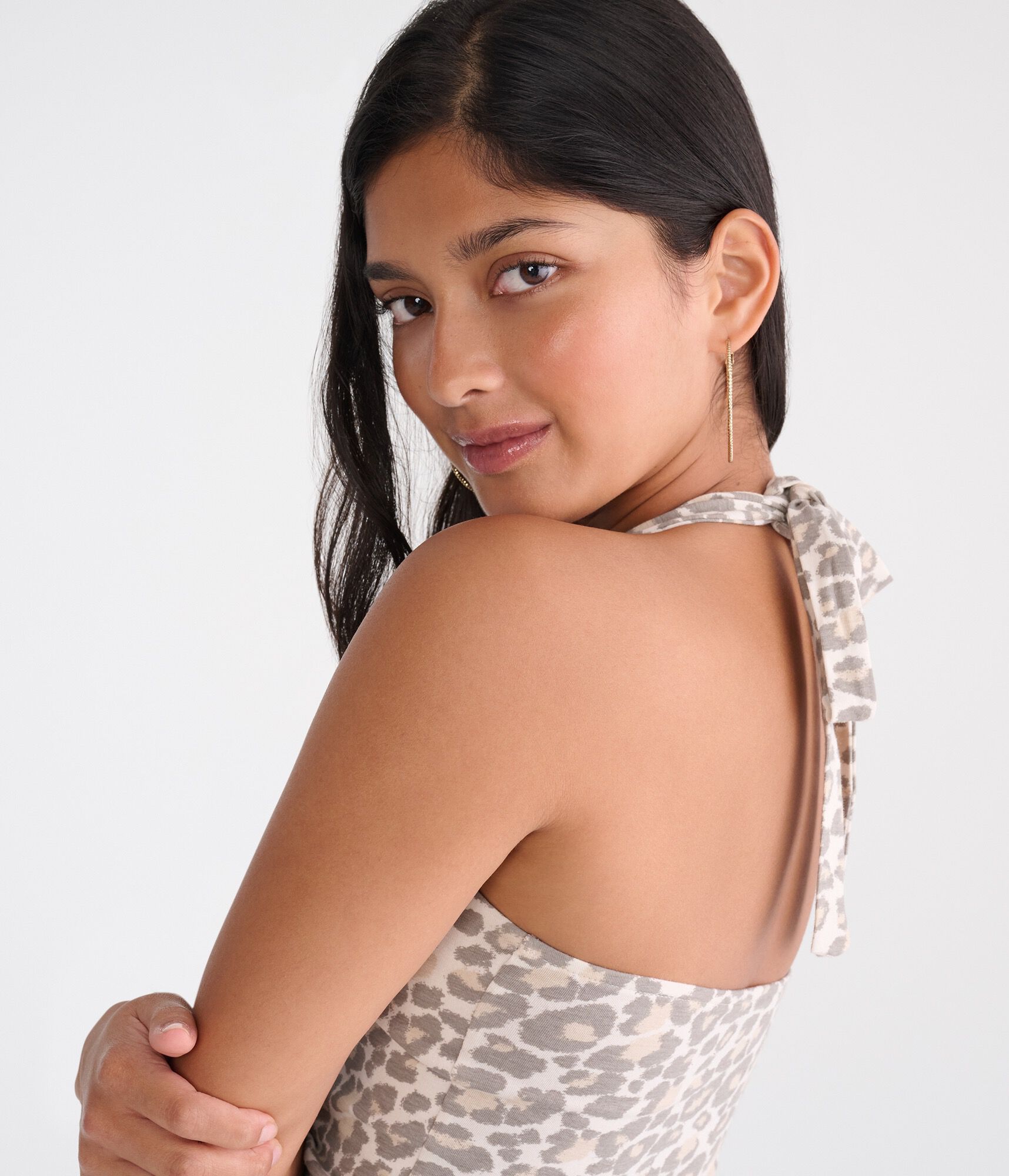 Leopard Print Everyday Halter Top