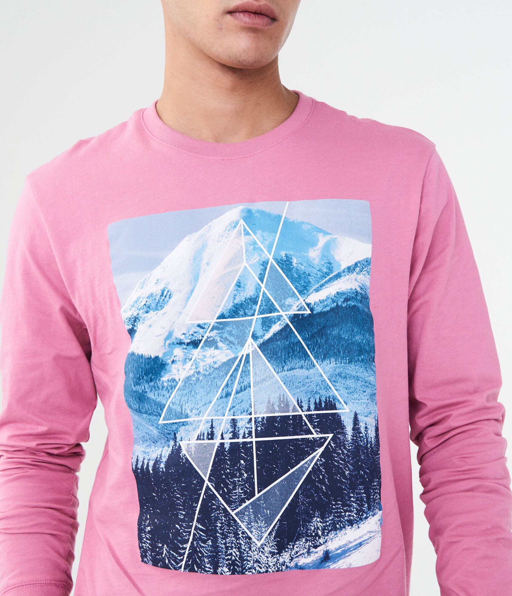 Long Sleeve Geo Mountain Graphic Tee