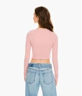 Long Sleeve LA Rhinestone Cropped Baby Tee