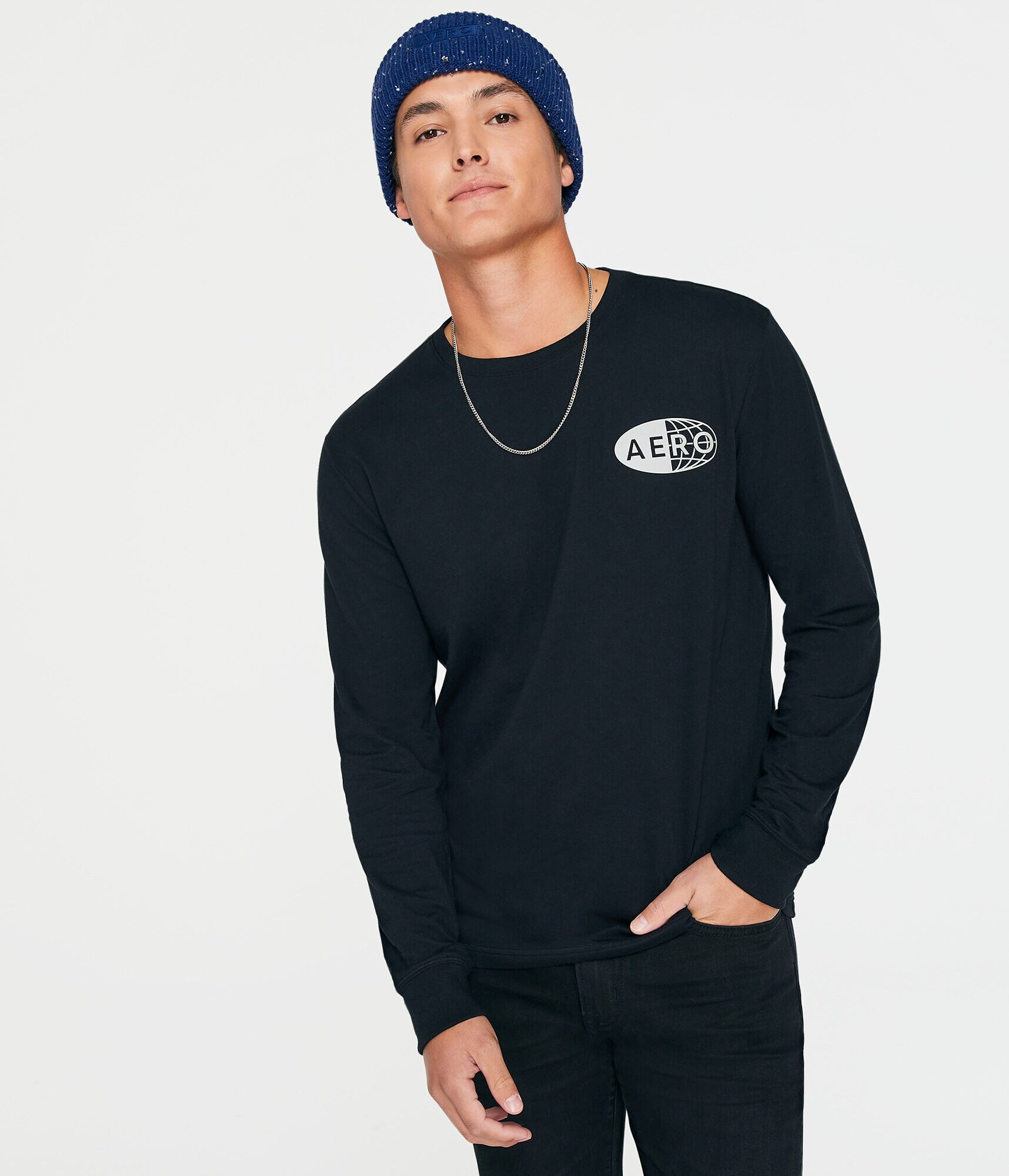Long Sleeve Aero Global Brand Graphic Tee