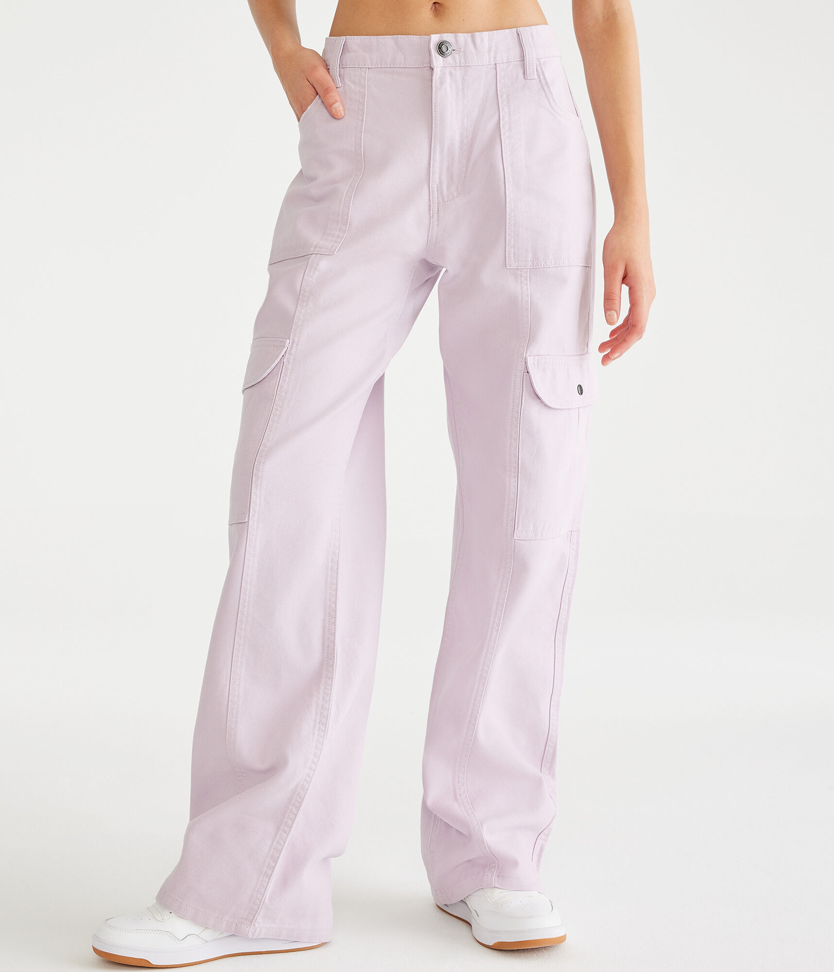 Mid-Rise Utility Cargo Pants