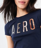 Aero Block Sequin Graphic Tee