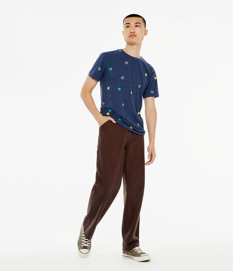 Peace Floral Smiley Graphic Tee Peace Floral Smiley Graphic Tee