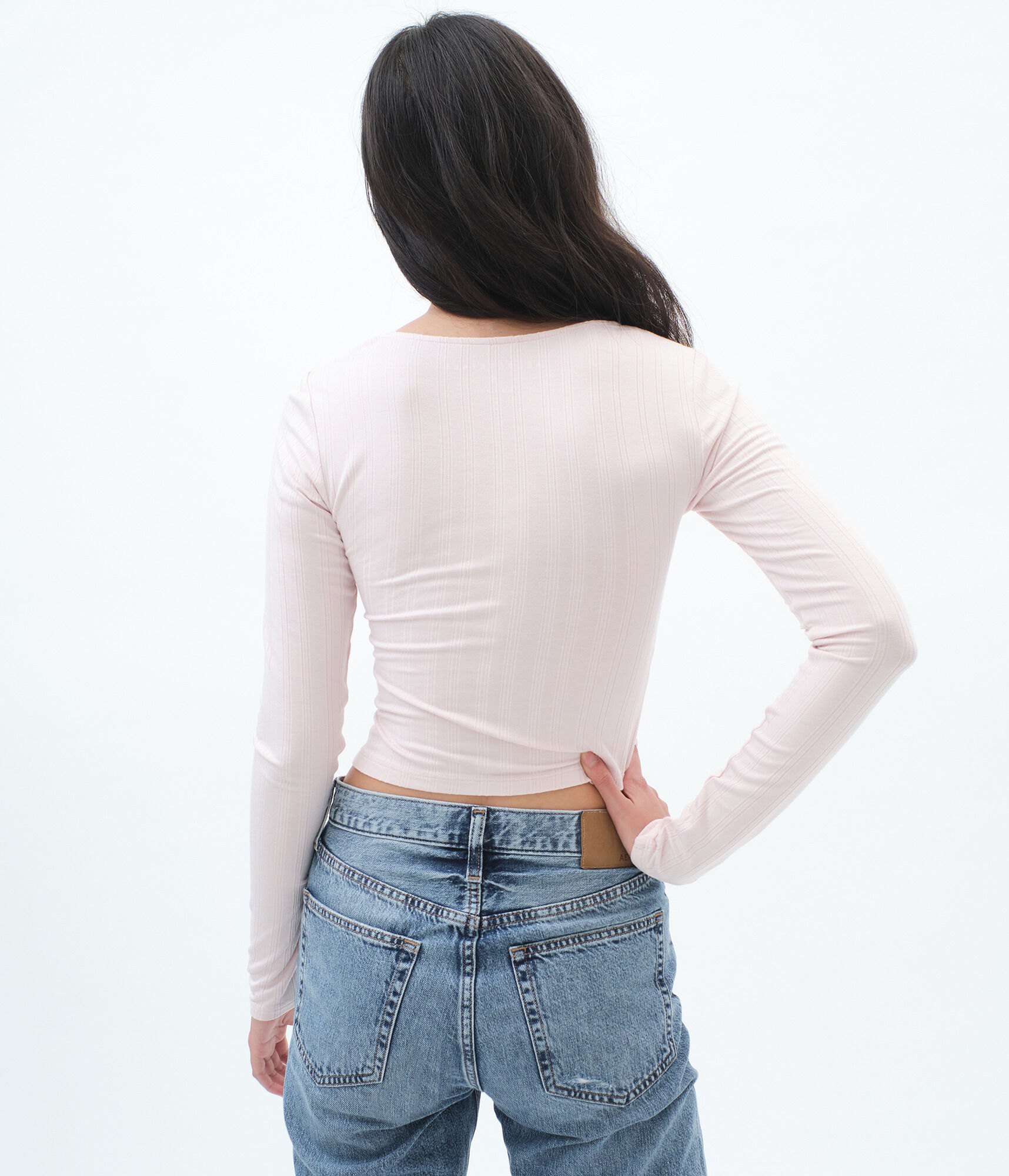 Long Sleeve Twist-Front Tee