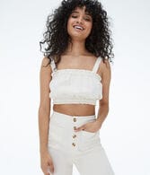 Ruffled Cropped Bubble Top***