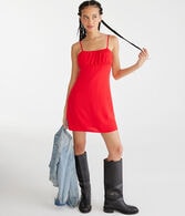 Solid Square-Neck Slip Dress