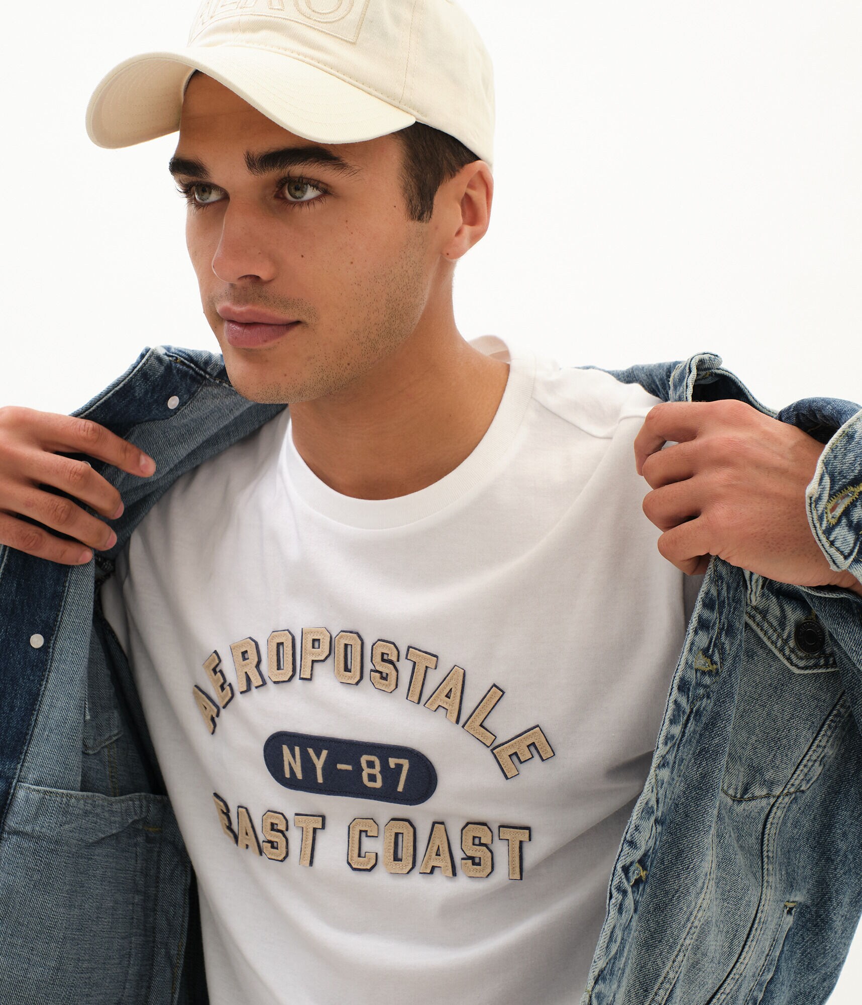 Aeropostale Arch Logo Appliqu&eacute; Graphic Tee