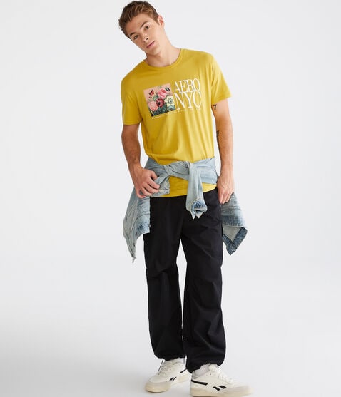 Aero NYC Floral Square Graphic Tee Aero NYC Floral Square Graphic Tee