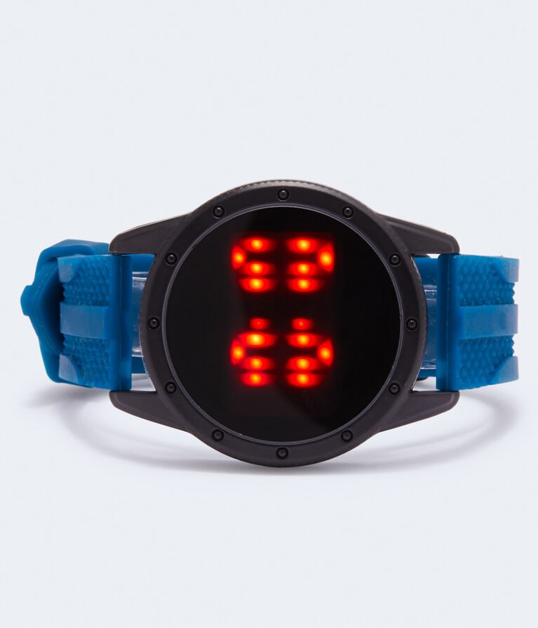 Round Textured Rubber Digital Watch