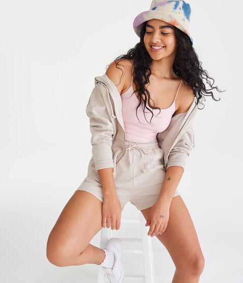 Slouchy High-Rise Fleece Shorts