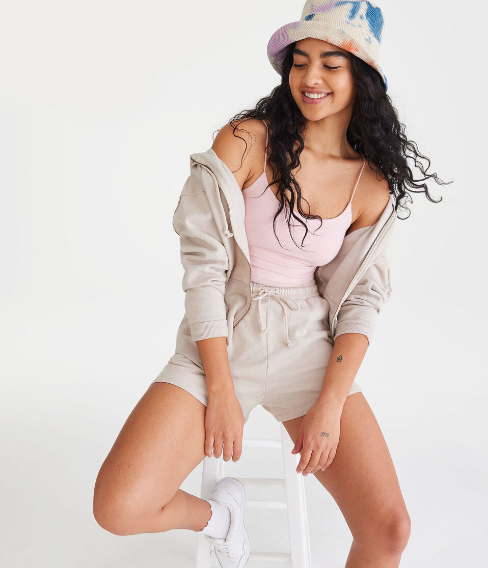 Slouchy High-Rise Fleece Shorts