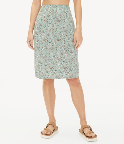 Floral High-Waisted Slip Skirt Floral High-Waisted Slip Skirt
