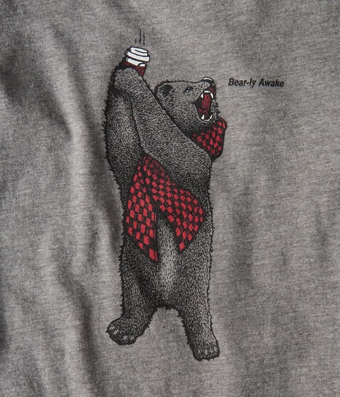 Long Sleeve Free State Bear-ly Awake Graphic Tee Long Sleeve Free State Bear-ly Awake Graphic Tee