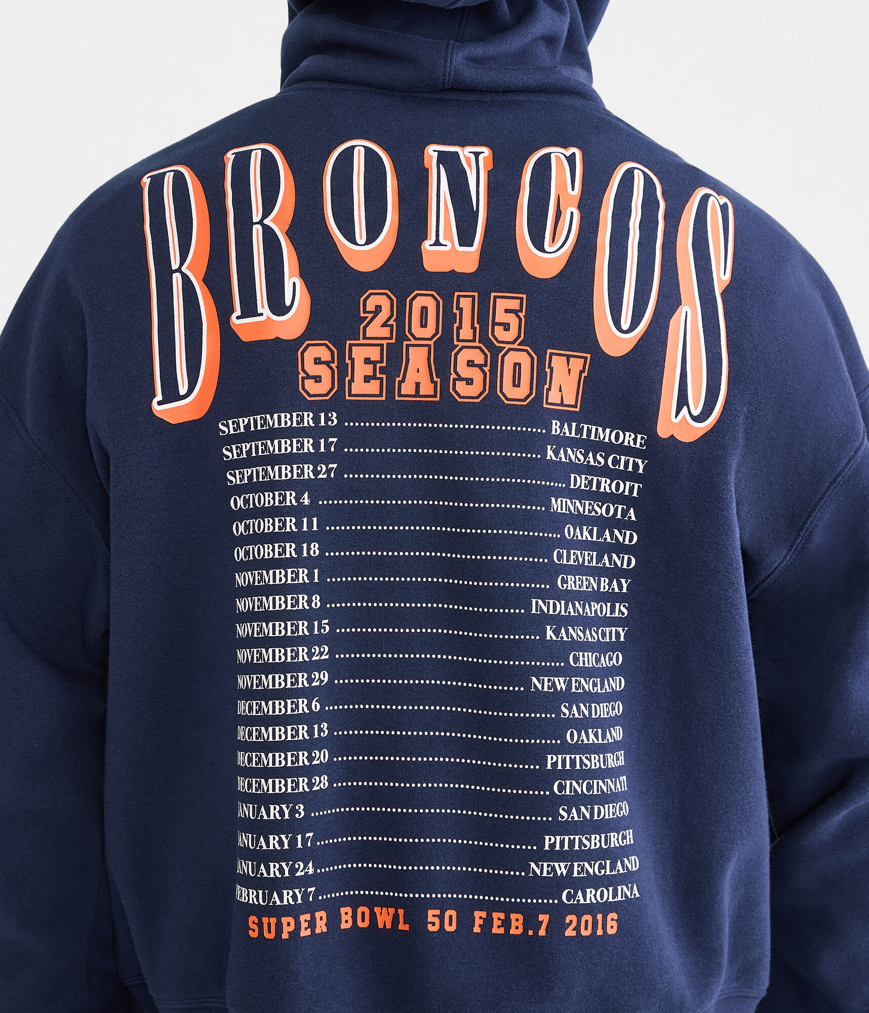 Denver Broncos 2015 Season Pullover Hoodie