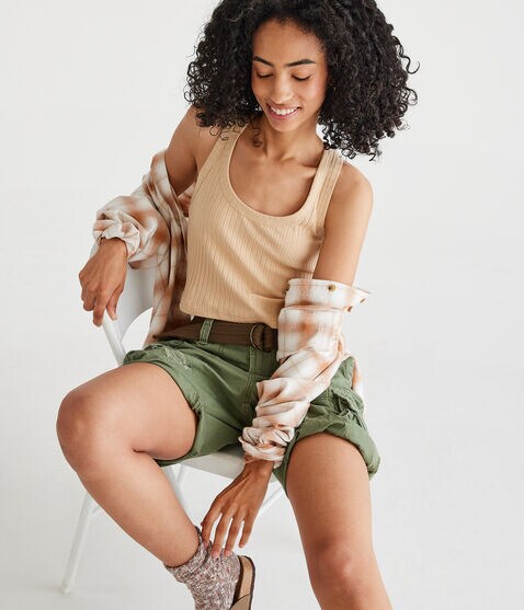 Ribbed Cropped Tank