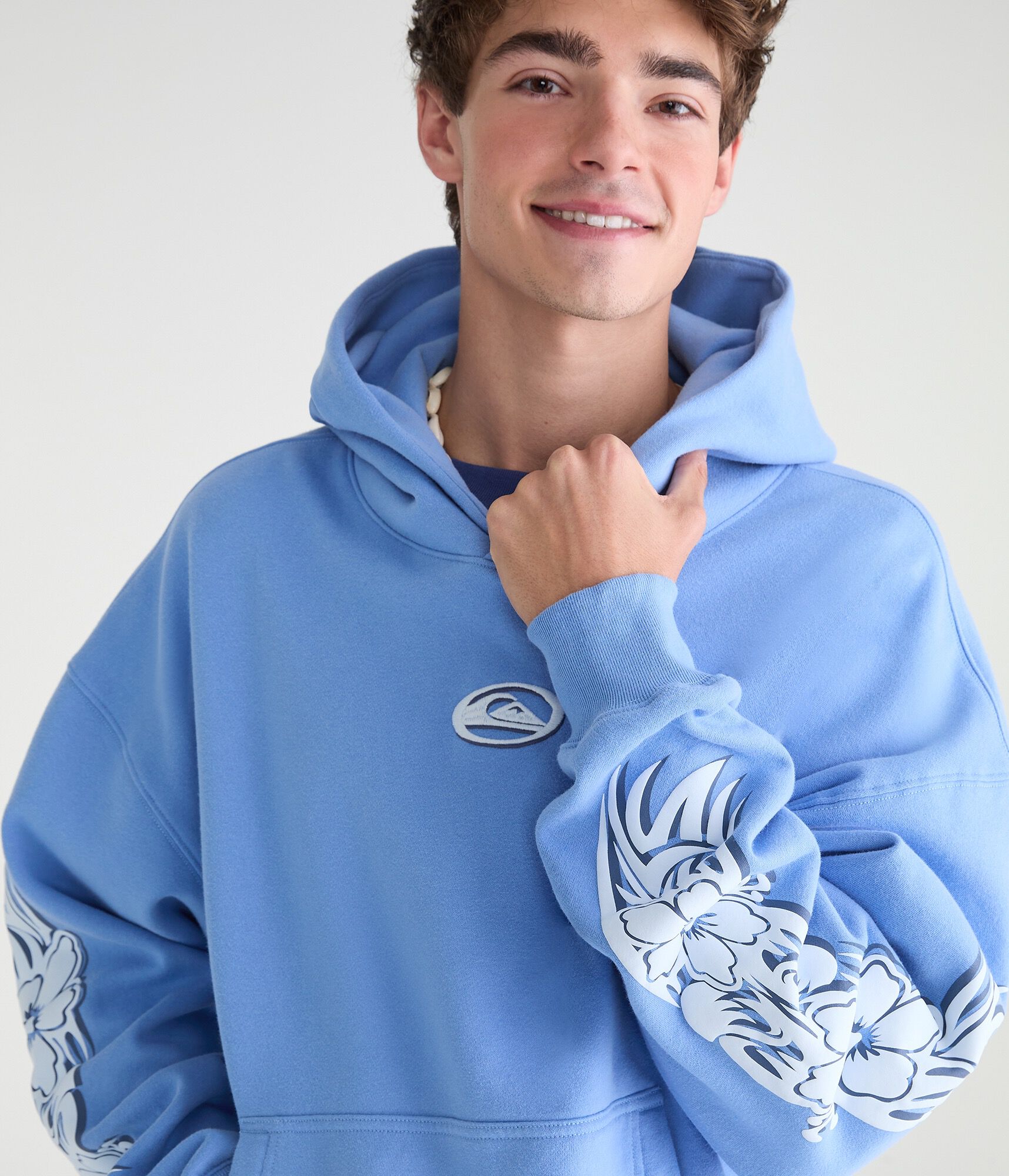 Quiksilver Hibiscus Boxy Pullover Hoodie