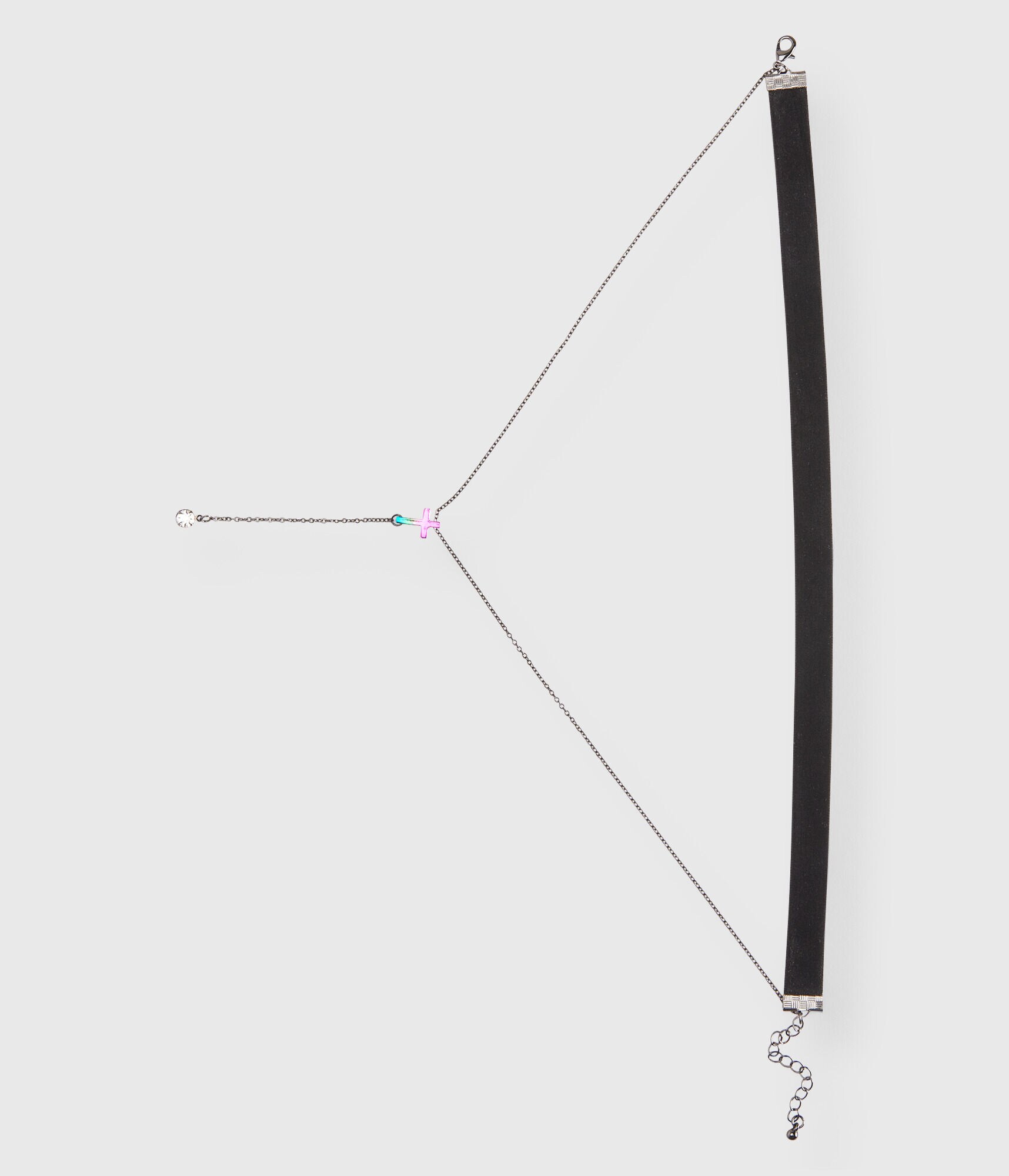 Cross Layered Short-Strand Choker Necklace