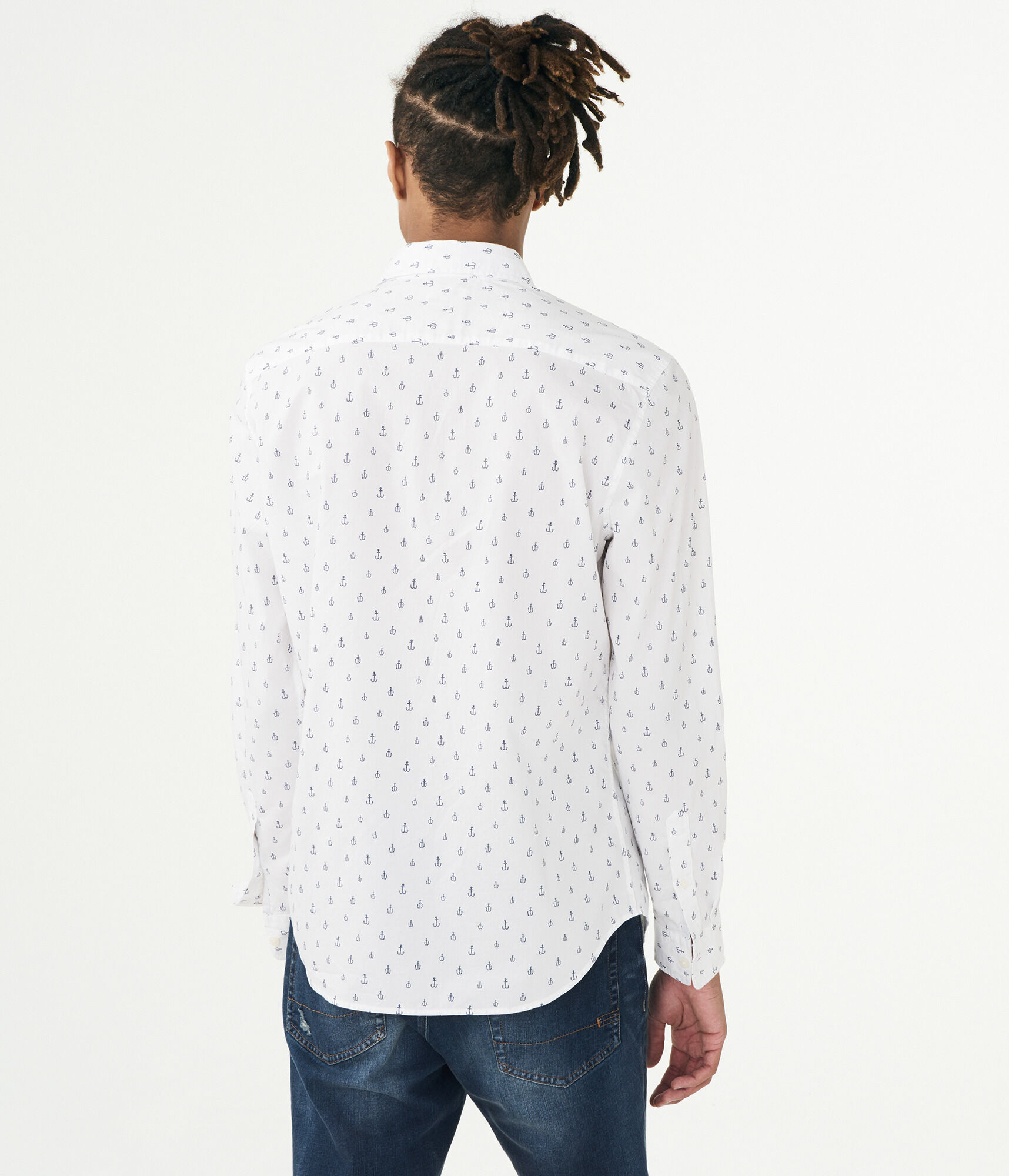 Long Sleeve Anchor Woven Shirt