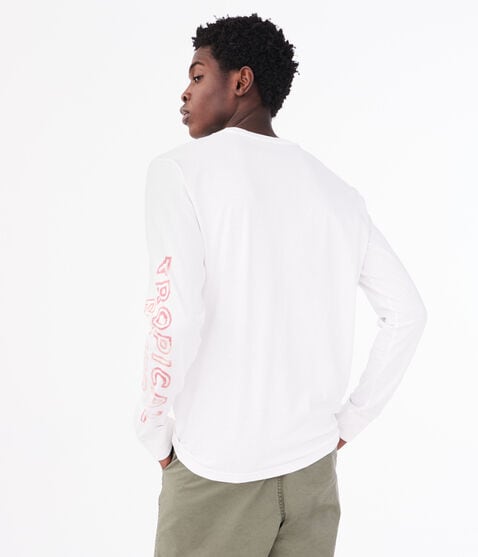 Long Sleeve Tropical Fever Graphic Tee