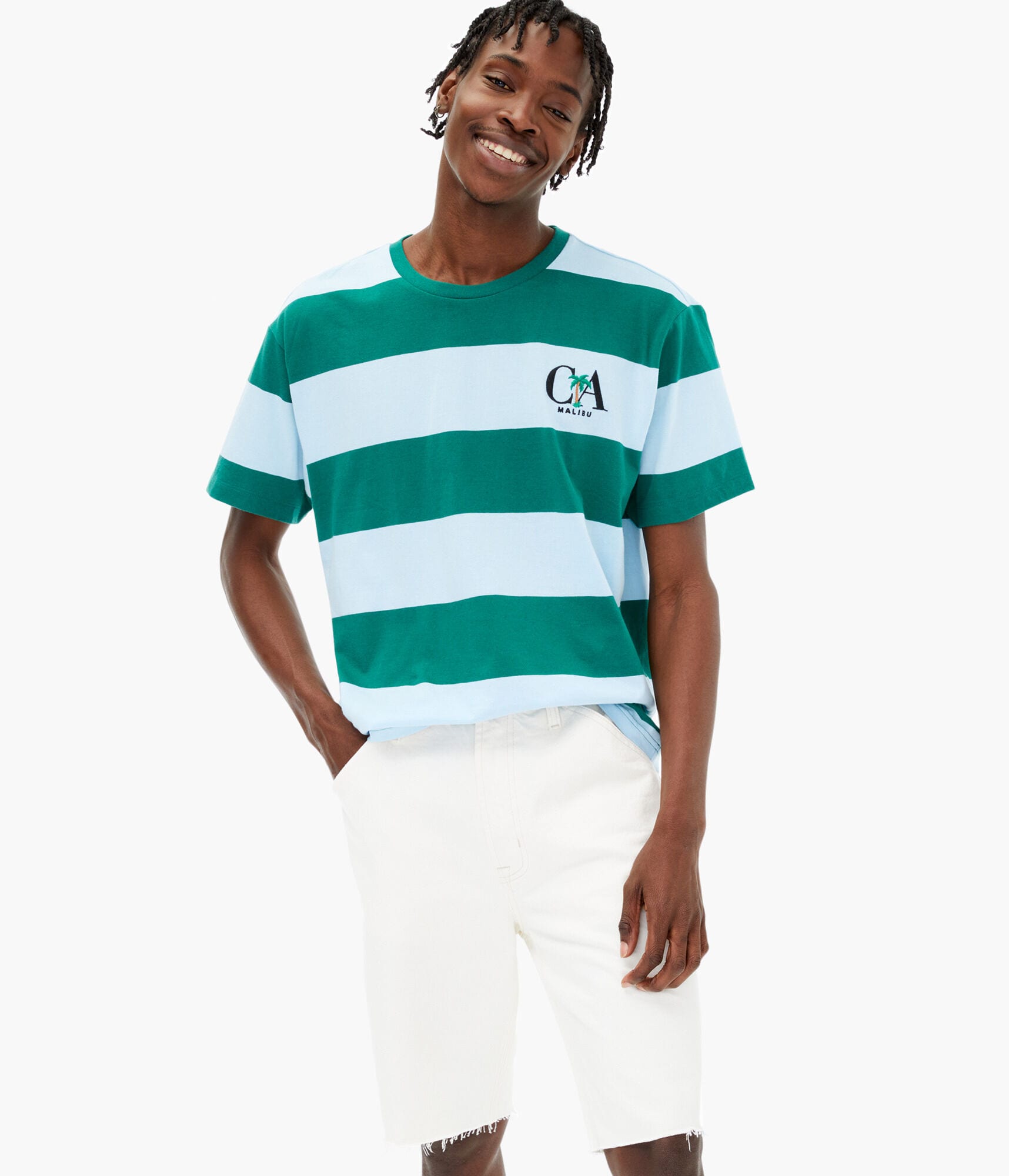 Malibu Bar Stripe Graphic Tee