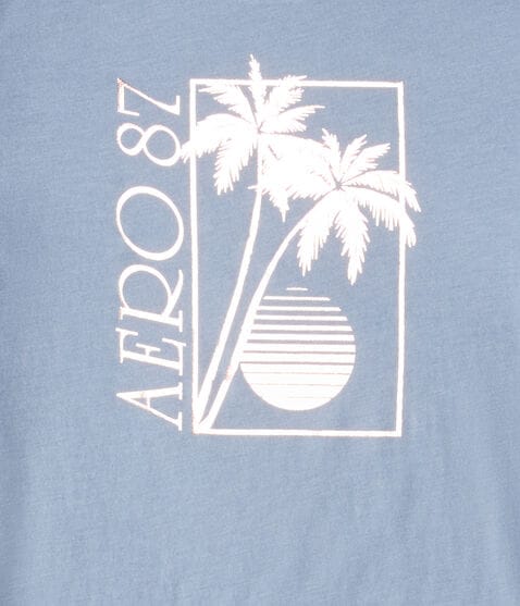 Aero 87 Palm Tree Foil Graphic Tee Aero 87 Palm Tree Foil Graphic Tee