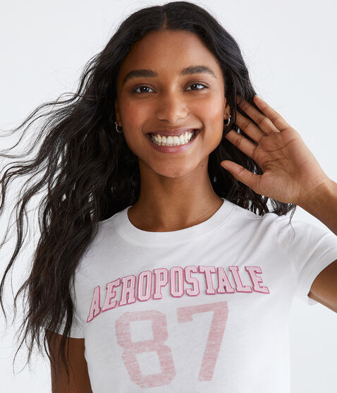 Aeropostale 87 Appliqué Graphic Tee Aeropostale 87 Appliqué Graphic Tee
