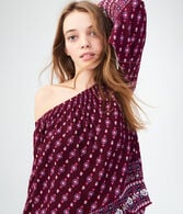 Long Sleeve Floral Off-The-Shoulder Top