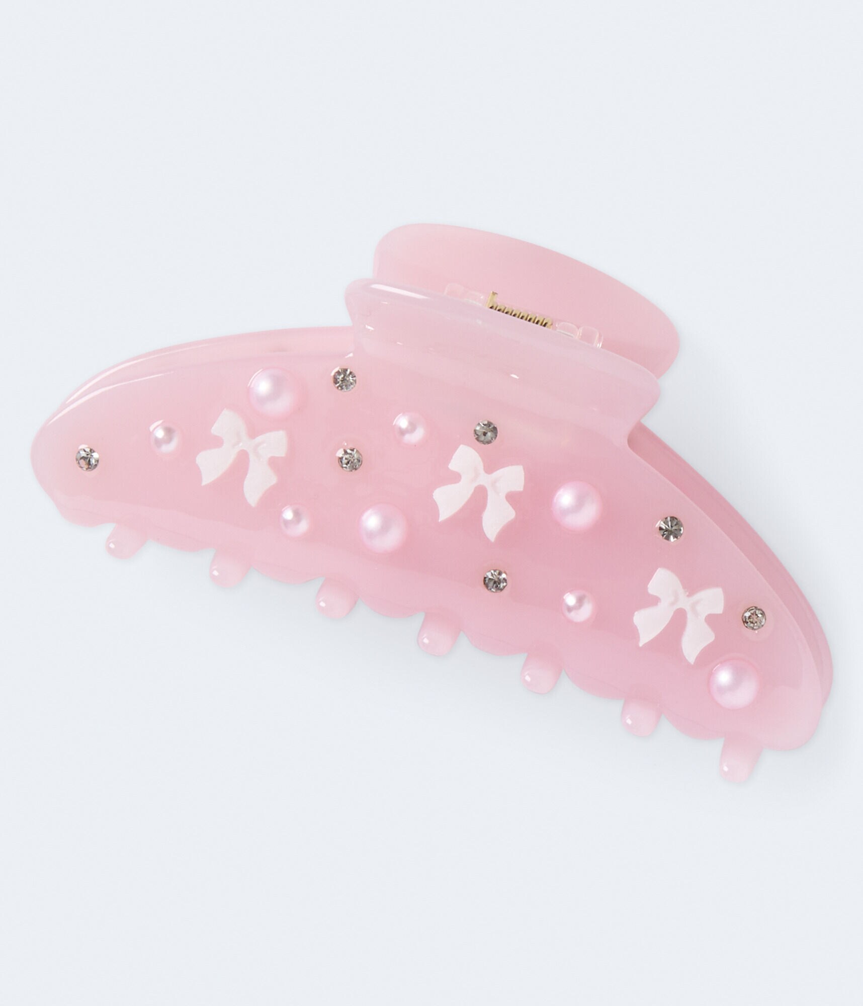 Rhinestone Bow Claw Hair Clip