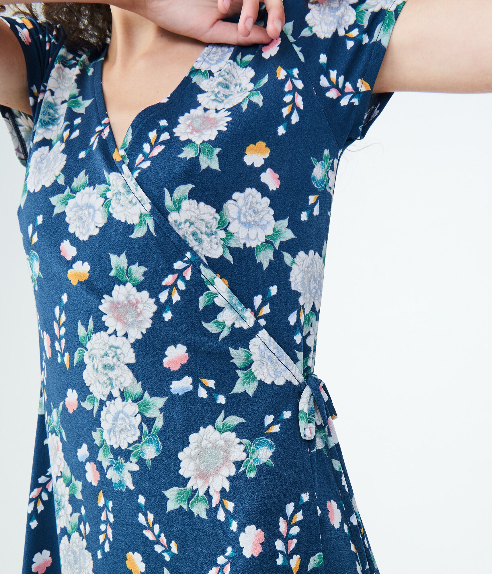 Floral Wrap-Front Dress