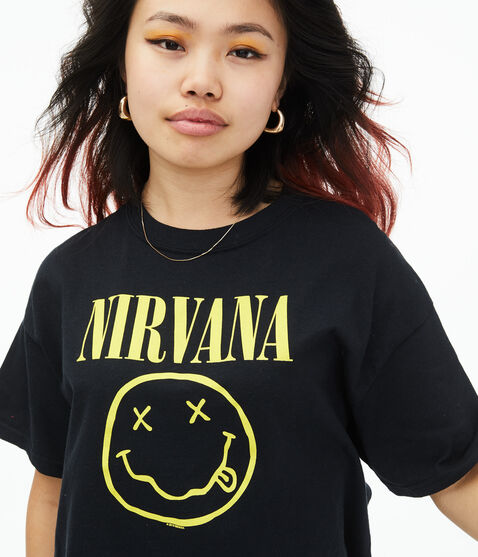 Nirvana Cropped Graphic Tee