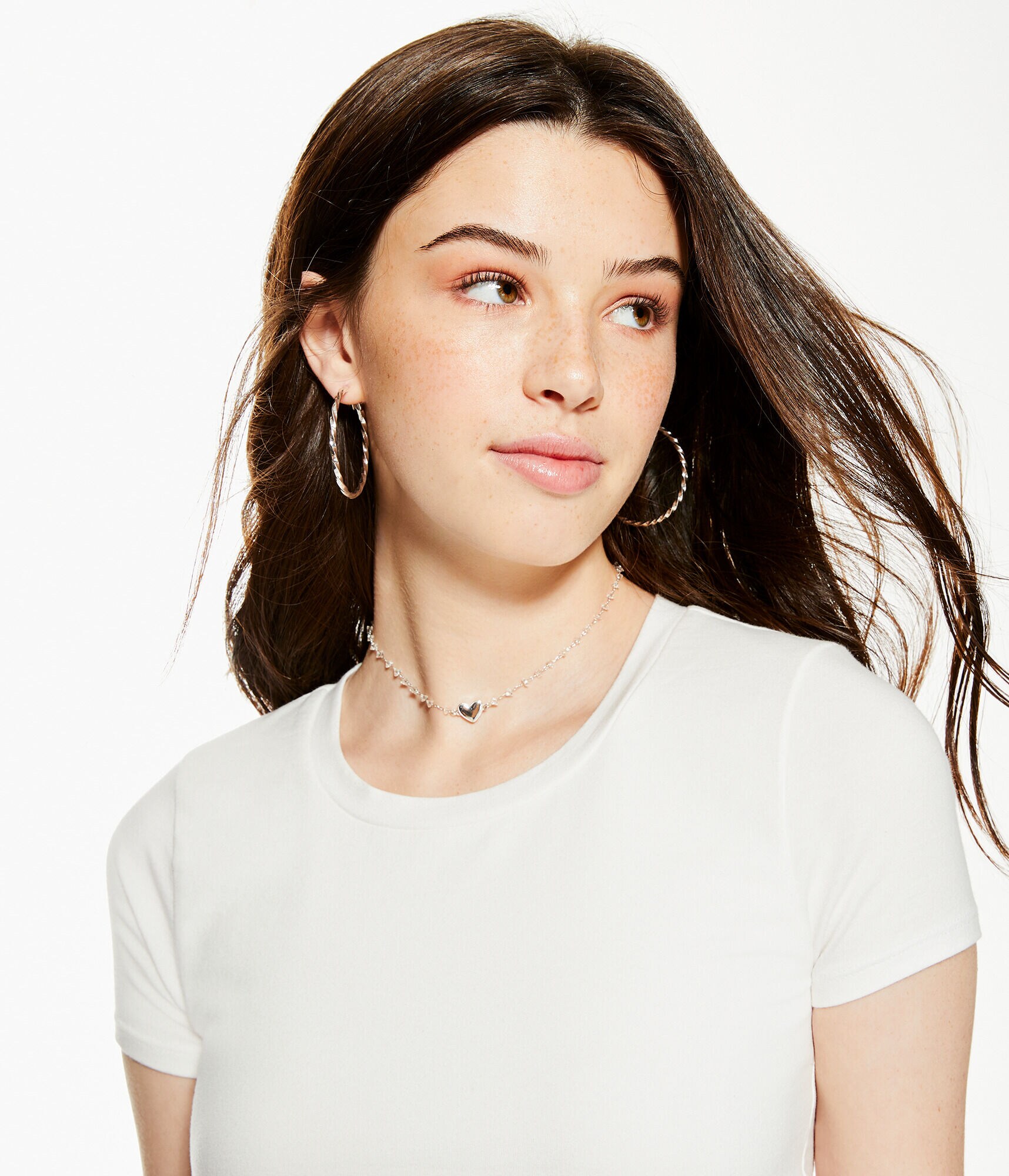 Solid Corset-Cinch Cropped Tee