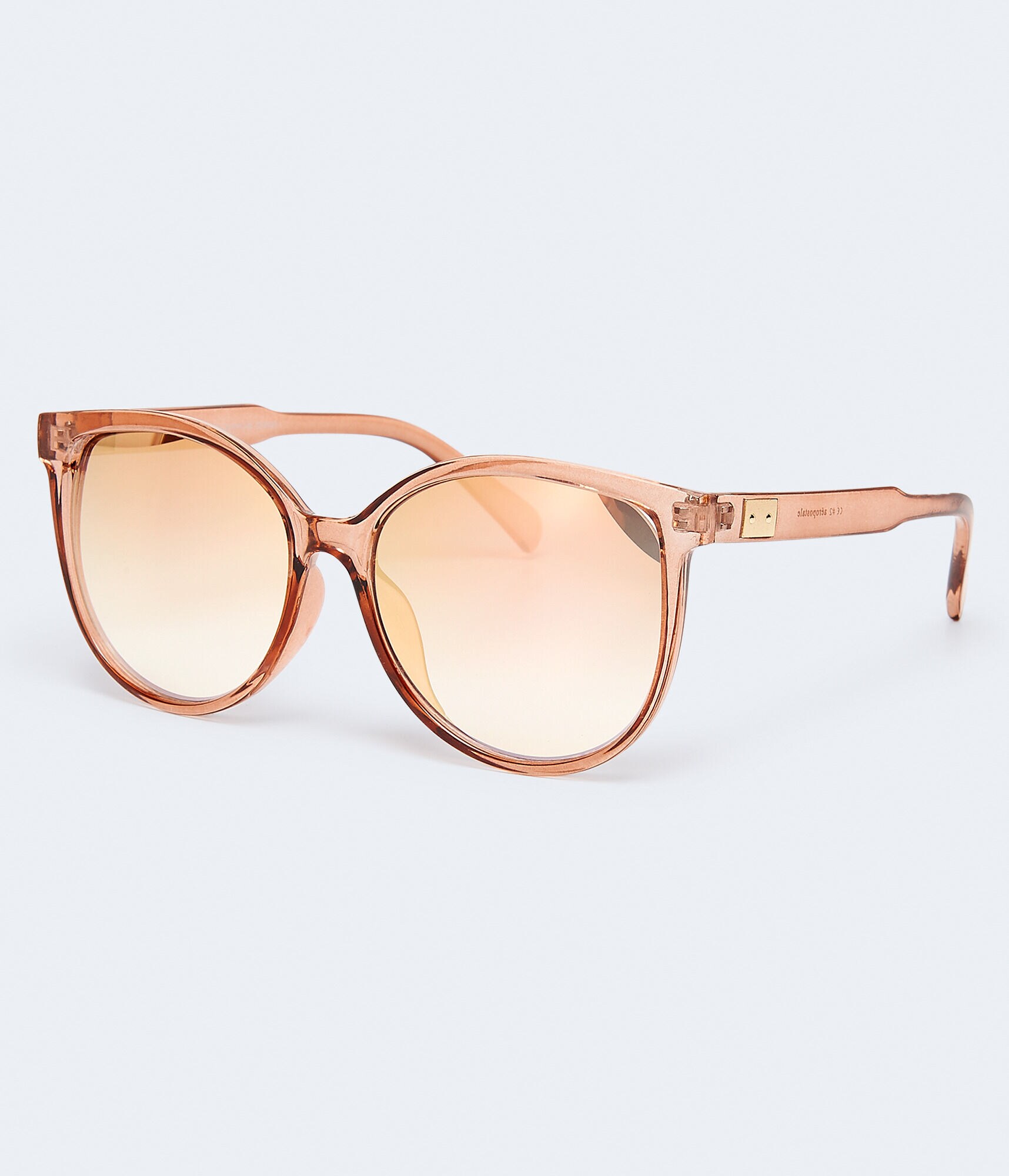 oversized round mirrored sunglasses