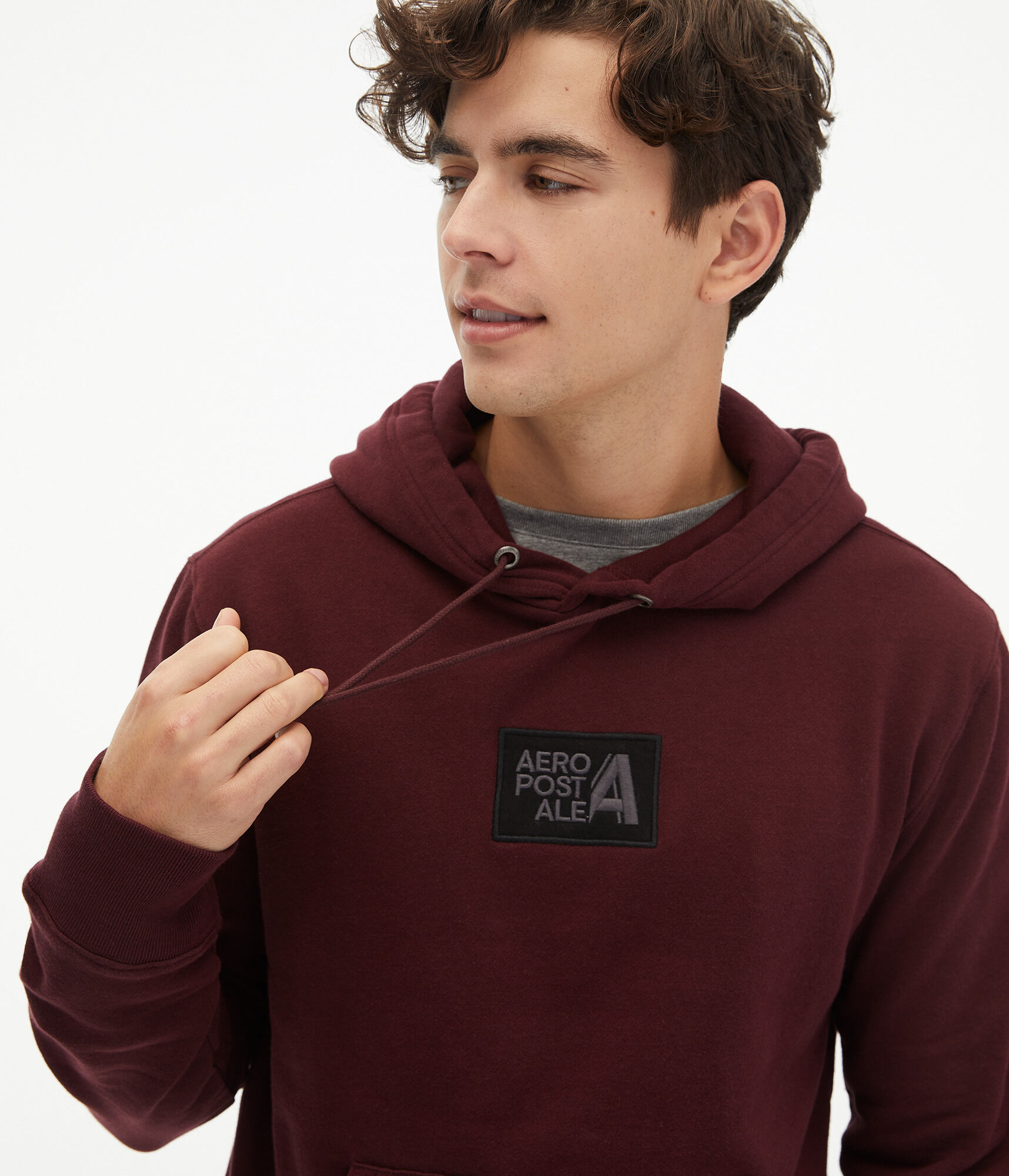 Aeropostale Letter Box Logo Pullover Hoodie